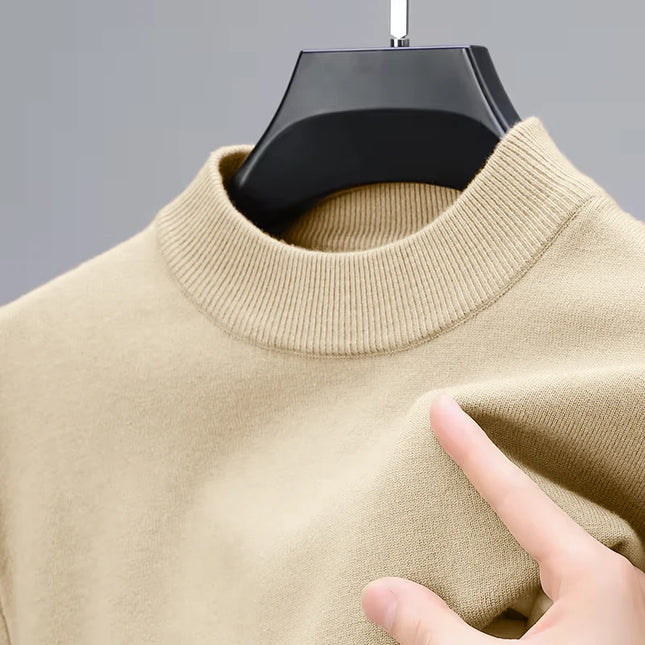 Mens Mock Neck Knit Sweater Half Turtleneck Warm Animal Game by zapcart