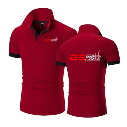 GS Adrenaline Biker Polo Shirt for Men Breathable Polyester by zapcart