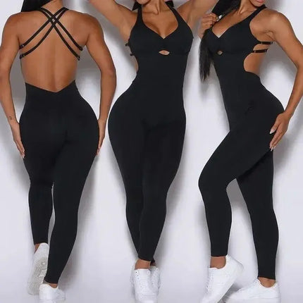 Bobicloudestock Yoga Jumpsuit Women Adjustable Bodysuit by zapcart