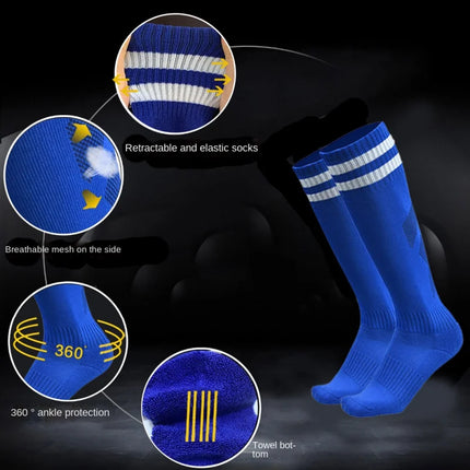 Lamgool Kids Soccer Knee High Socks Cotton Spandex Durable by zapcart