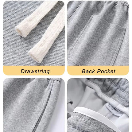 Anbican Mens Sweatpants Korean Fashion Drawstring Wide Leg by zapcart