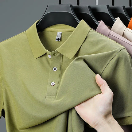 Zhejiang Choice Mens Solid Color Polo Shirt Breathable by zapcart