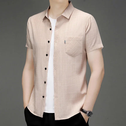 Choice Men No Iron Business Casual Short Sleeve Shirt by zapcart