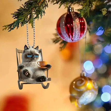 Choice 2D Acrylic Car Pendant for Drivers Dog Cat Lovers by zapcart