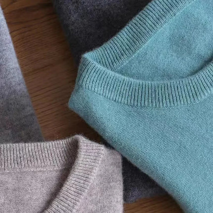 Zocept Men's Merino Wool Sweater Round Neck Thickened Warm by zapcart
