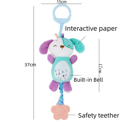 Soft Stuffed Animal Rattle Toddler Toy For Soothing Travel by zapcart