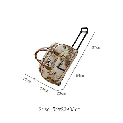 Felemi Large Capacity Women Travel Suitcase Wheeled Luggage by zapcart