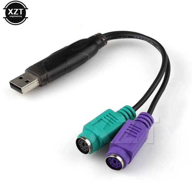 WYMECT USB to PS2 Keyboard and Mouse Adapter for PCs by zapcart