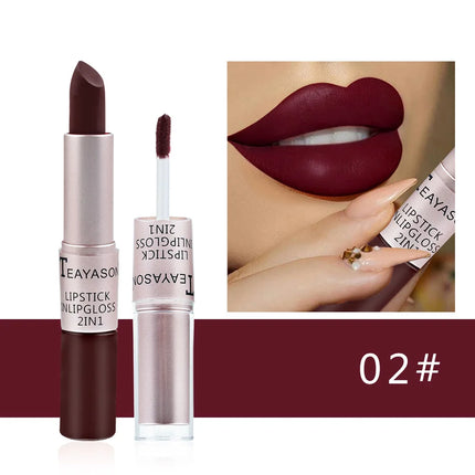2 In 1 Matte Velvet Lipstick Gloss For Busy Women Everyday by zapcart