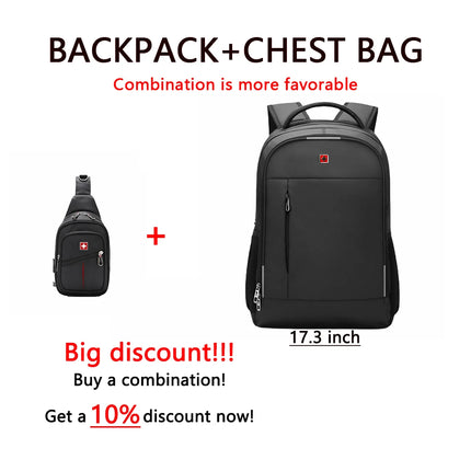 Swiss Military Men's Laptop Backpack 17 Inch Waterproof by zapcart