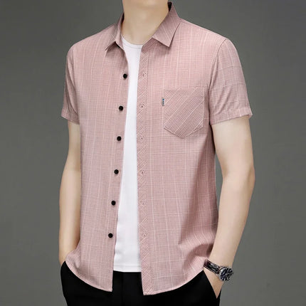 Choice Men No Iron Business Casual Short Sleeve Shirt by zapcart