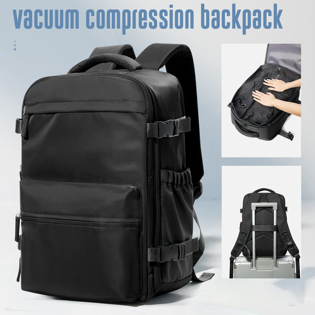 FLCCCN Vacuum Backpack 35L Expandable Travel Laptop Bag by zapcart