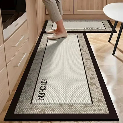 Facaishu Kitchen Floor Mat PVC Waterproof Non Slip Home Use by zapcart