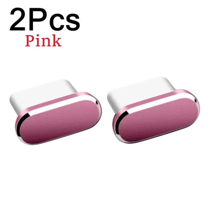 Choice Metal Dust Plugs For iPhone Type C Port 2 Pack Guard by zapcart