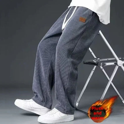 Ayrbao Corduroy Heavyweight Sweatpants For Men Casual Wear by zapcart