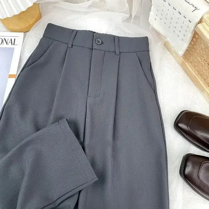 Women Harem Pants Elastic High Waist Black Office Trousers by zapcart