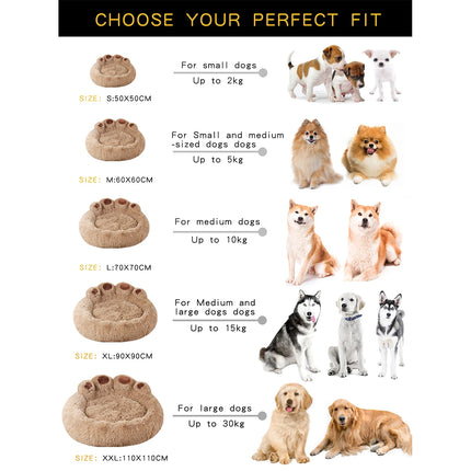BeiYu Pet Fluffy Dog Bed Large Cozy Comfort For Dogs by zapcart