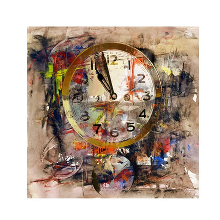 Retro Clock Art Canvas Urban Graffiti Wall Decor Living Room by zapcart