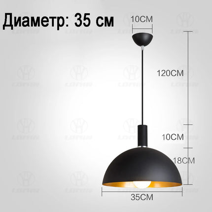 GEW Modern Pendant Lights Black Aluminum Semicircle Kitchen by zapcart