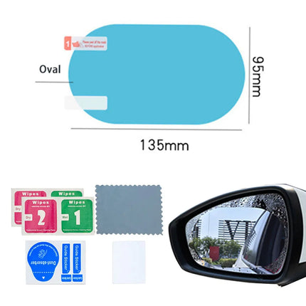 Choice Rearview Rain Visor Carbon Fiber Clear Vision Drivers by zapcart