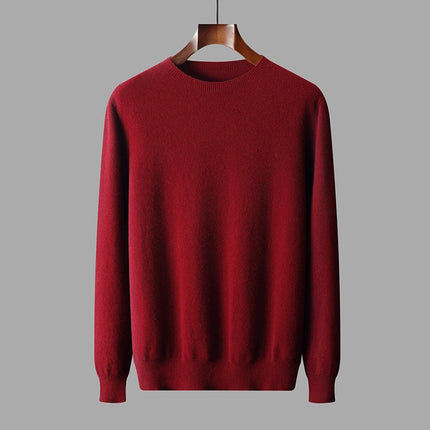 Zocept Men's Merino Wool Sweater Round Neck Thickened Warm by zapcart