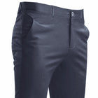 Mens Stretch Smart Casual Suit Pants Black ENWEIGECN by zapcart