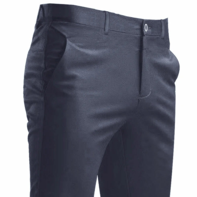 Mens Stretch Smart Casual Suit Pants Black ENWEIGECN by zapcart