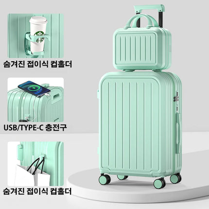 Korean Style Girls Luggage With Large Capacity 360 Wheels by zapcart