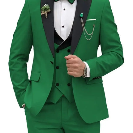 FnoexwCN Slim Fit Men Suits Double Breasted Groom Formal by zapcart