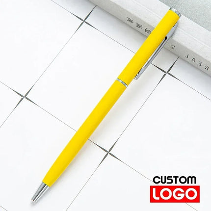 20-200 Pens Metal Ballpoint Pens Rose Gold Free Custom Logo Advertising Lettering Engraved Name School Office Supplies Gifts by zapcart