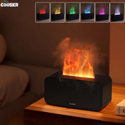 Cooskr Mini Flame Aroma Humidifier Diffuser With LED Light
