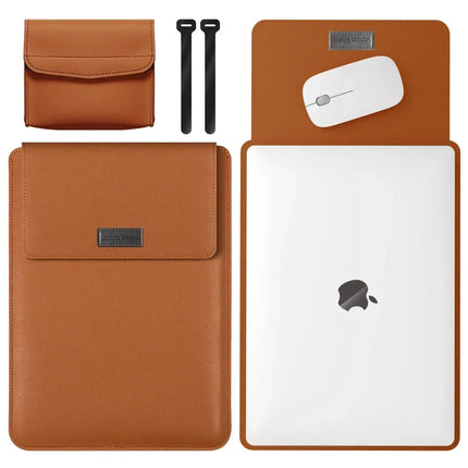 PU Leather Laptop Sleeve for MacBook 13 14 16 15 Inch by zapcart