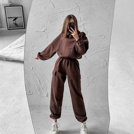 Women Two Piece Hoodies And Pants Set Cozy Relaxed Fit by zapcart