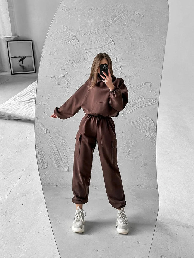 Women Two Piece Hoodies And Pants Set Cozy Relaxed Fit by zapcart