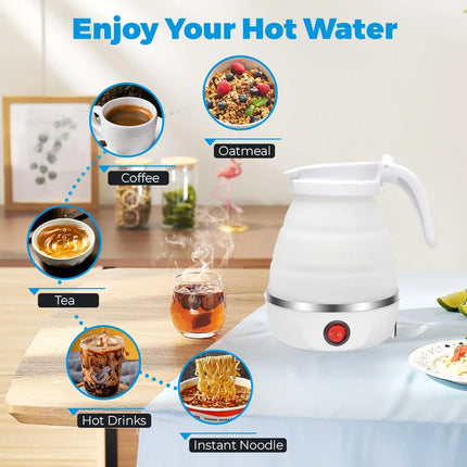 Foldable Travel Kettle 600ml Collapsible Auto Shut Off by zapcart