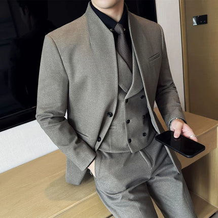Korean Style Slim Fit Mens Elegant Suit Set By QUHNBGYCN by zapcart