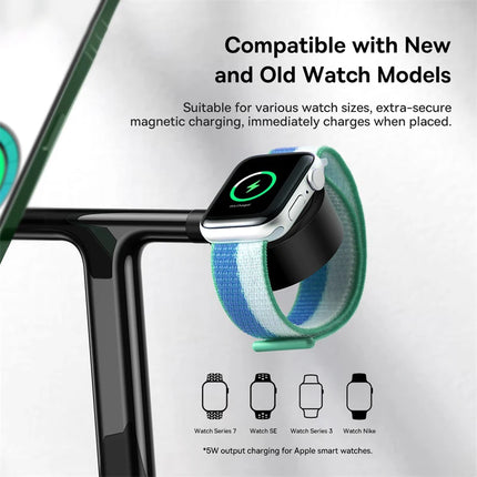 Baseus Magnetic Wireless Charger Stand For iPhone AirPods by zapcart