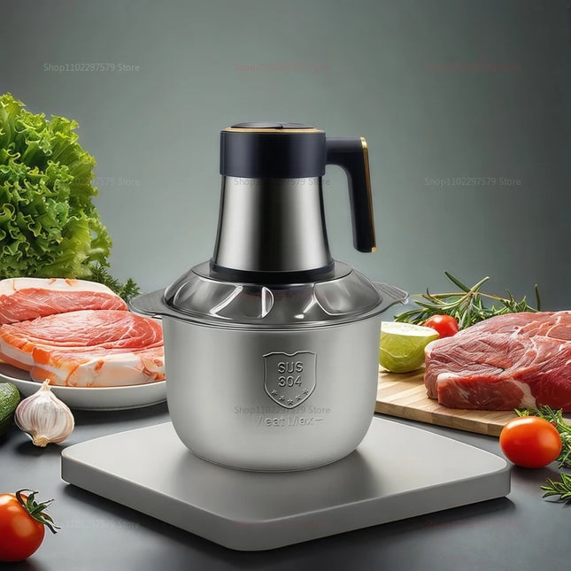 5L Large capacity Meat Grinder 304 Stainless Steel Food Processors Multi-function Kitchen Meat/vegetables/fruits Mixer Machine
