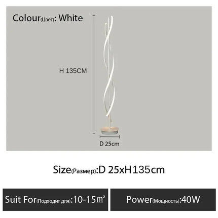 ZIMULONG Minimalist LED Floor Lamp Geometric Line Living