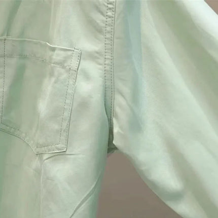 Women Cropped Blouse Spring Summer Loose Long Sleeve Casual by zapcart