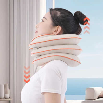 Air Inflatable Cervical Traction Device Orthopedics Massage Adjustable Neck Massage Pillow 4 Layers Neck Support U Neck Pillow by zapcart