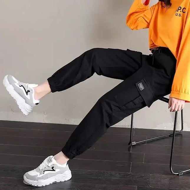 Cargo Pants Women High Waist Baggy Streetwear Joggers by zapcart
