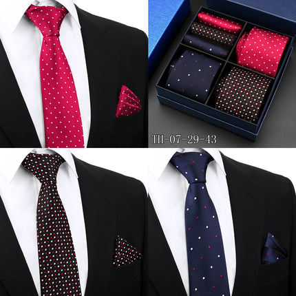 Mens Tie Hanky Set Burgundy Paisley Wedding Gift Box 3pcs by zapcart