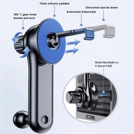 Car Vent Phone Holder Gravity Telescopic Mount 360 Rotation by zapcart