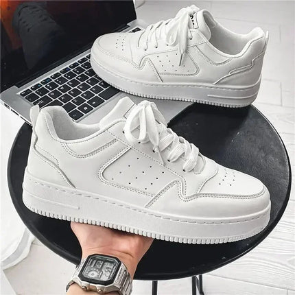Choice Aerating Plate Shoes Men Platform White Sneakers by zapcart