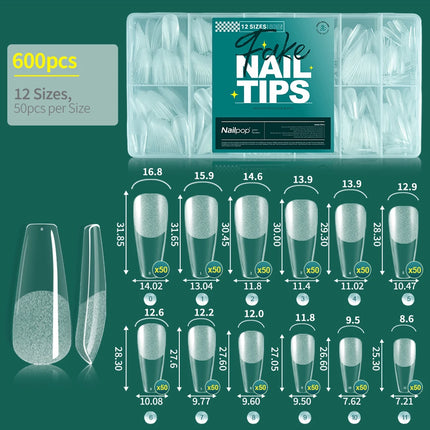 Nailpop Soft Gel X Nail Tips Full Cover Set For Home Mani by zapcart