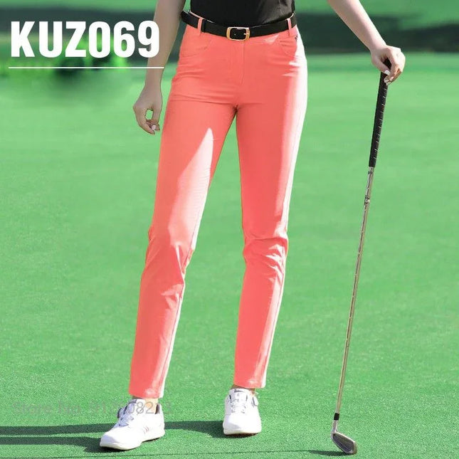 PGM Women Golf Trousers Slim Quick Dry Breathable Pants by zapcart