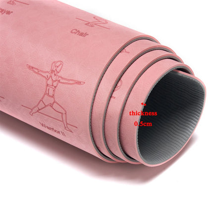 Eco Friendly TPE Yoga Mat Non Slip 5mm 183x61 For Pilates by zapcart