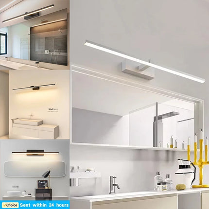 DINDALLED Modern Bathroom LED Mirror Light Vanity Wall Lamp for Makeup Modern Mirror Headlight Indoor Lighting Fixture by zapcart