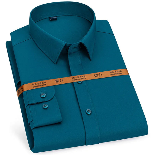 CN Zhejiang Mens Slim Fit Dress Shirt LongSleeve Breathable by zapcart